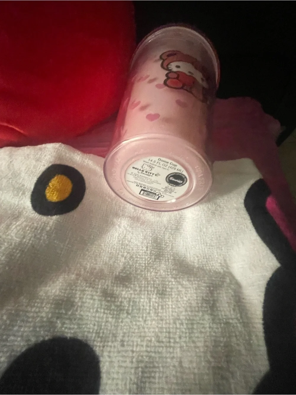 Hello Kitty Pink & White Plush Party Set with Cup and Washcloths